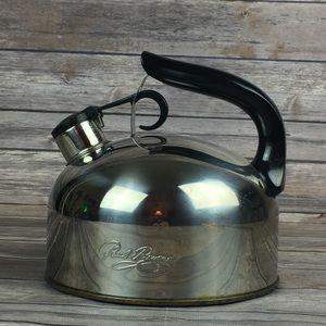 Vtg Revere Ware Whistling Tea Kettle Copper Bottom